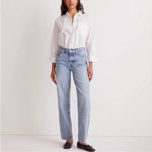 Madewell Low Slung Straight Jean Light Wash